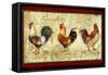 Three Roosters-Viv Eisner-Framed Stretched Canvas