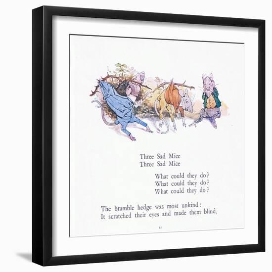 Three Sad Mice, Three Sad Mice, What Could They Say-Walton Corbould-Framed Giclee Print