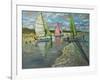 Three Sailboats, Bray Dunes, France-Andrew Macara-Framed Giclee Print