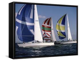 Three Sailboats-null-Framed Stretched Canvas