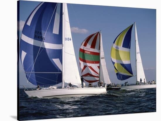 Three Sailboats-null-Stretched Canvas
