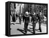 Three Sailors Walking on Fifth Avenue in Midtown-Alfred Eisenstaedt-Framed Stretched Canvas