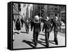 Three Sailors Walking on Fifth Avenue in Midtown-Alfred Eisenstaedt-Framed Stretched Canvas