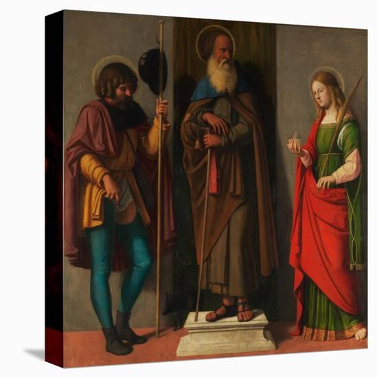 Three Saints: Roch, Anthony Abbot, and Lucy, c.1513-Giovanni Battista Cima Da Conegliano-Stretched Canvas