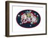 Three Santas-Beverly Johnston-Framed Giclee Print