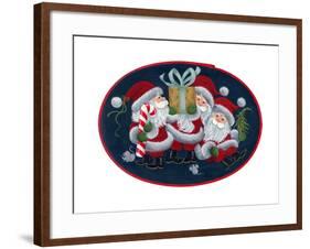 Three Santas-Beverly Johnston-Framed Giclee Print