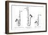 Three Saxophones-null-Framed Art Print