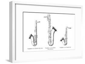 Three Saxophones-null-Framed Art Print