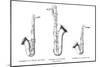 Three Saxophones-null-Mounted Art Print