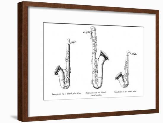 Three Saxophones-null-Framed Art Print