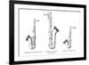 Three Saxophones-null-Framed Art Print