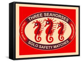 Three Seahorses-Mark Rogan-Framed Stretched Canvas