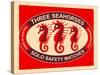 Three Seahorses-Mark Rogan-Stretched Canvas