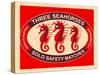 Three Seahorses-Mark Rogan-Stretched Canvas