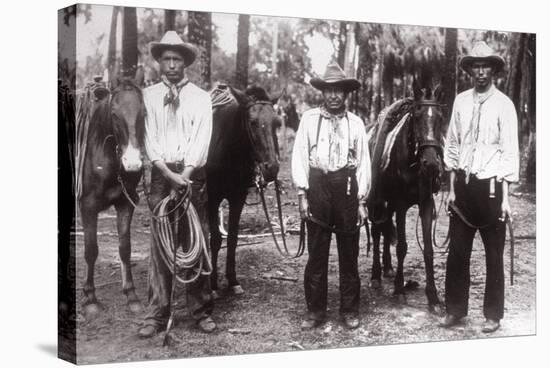 Three Seminole Indians-American Photographer-Stretched Canvas