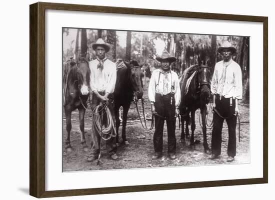 Three Seminole Indians-American Photographer-Framed Photographic Print