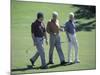 Three Senior Men Walking on a Golf Course-null-Mounted Photographic Print