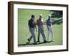 Three Senior Men Walking on a Golf Course-null-Framed Photographic Print