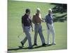 Three Senior Men Walking on a Golf Course-null-Mounted Photographic Print