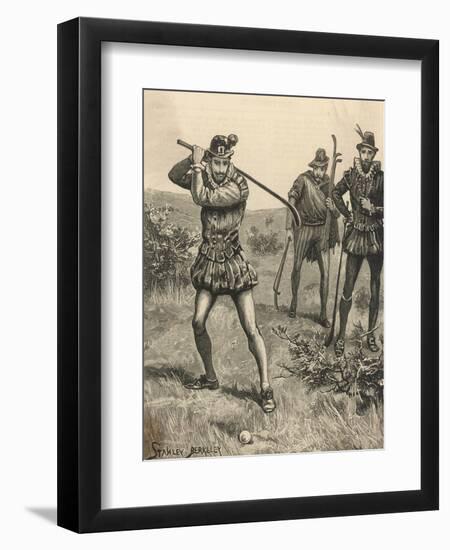 Three Seventeenth Century Golfers-Stanley Berkeley-Framed Art Print