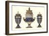 Three Sevres Urns-null-Framed Art Print