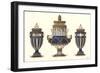 Three Sevres Urns-null-Framed Art Print