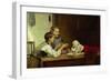 Three Siblings-Albert Anker-Framed Giclee Print