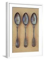 Three Silver Teaspoons-Den Reader-Framed Photographic Print