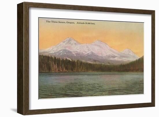 Three Sisters Mountains, Oregon-null-Framed Art Print