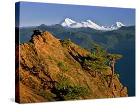 Three Sisters Mountains-Steve Terrill-Stretched Canvas