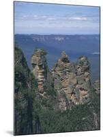 Three Sisters Rock Formations in the Blue Mountains at Katoomba, New South Wales, Australia-Wilson Ken-Mounted Photographic Print