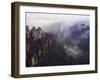 Three Sisters Rock Outcrops at Katoomba, Blue Mountains National Park, New South Wales, Australia-Kober Christian-Framed Photographic Print