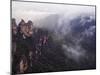 Three Sisters Rock Outcrops at Katoomba, Blue Mountains National Park, New South Wales, Australia-Kober Christian-Mounted Photographic Print