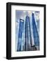 Three skyscrapers making patterns, Liujiashui Financial District, Shanghai, China.-William Perry-Framed Photographic Print