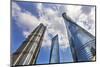 Three skyscrapers making patterns, Liujiashui Financial District, Shanghai, China.-William Perry-Mounted Photographic Print