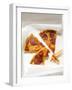 Three Slices of Pepperoni Pizza in Pizza Box-null-Framed Photographic Print