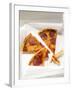 Three Slices of Pepperoni Pizza in Pizza Box-null-Framed Photographic Print