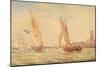 Three Sloops of War and a Fishing Smack Going into Habour, Portsmouth, C.1800-30-J. M. W. Turner-Mounted Giclee Print