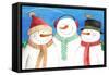 three snowmen sing-Melinda Hipsher-Framed Stretched Canvas