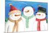 three snowmen sing-Melinda Hipsher-Mounted Giclee Print