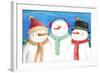 three snowmen sing-Melinda Hipsher-Framed Giclee Print