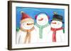 three snowmen sing-Melinda Hipsher-Framed Giclee Print