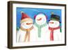 three snowmen sing-Melinda Hipsher-Framed Giclee Print