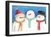 three snowmen sing-Melinda Hipsher-Framed Giclee Print