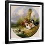 Three Spaniels Flushing Mallard-George Armfield-Framed Giclee Print