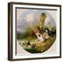 Three Spaniels Flushing Mallard-George Armfield-Framed Giclee Print