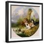 Three Spaniels Flushing Mallard-George Armfield-Framed Giclee Print