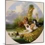Three Spaniels Flushing Mallard-George Armfield-Mounted Giclee Print