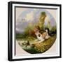 Three Spaniels Flushing Mallard-George Armfield-Framed Giclee Print