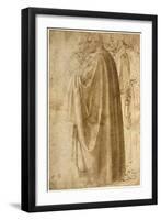 Three Standing Men in Wide Cloaks Turned to the Left, Ca 1492-1496-Michelangelo Buonarroti-Framed Giclee Print